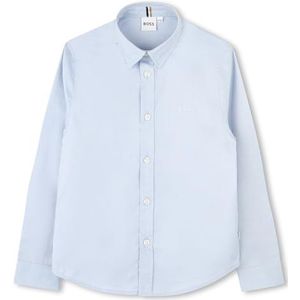 BOSS Kidswear - Overhemd - Oxfordkatoen - Logostiksel