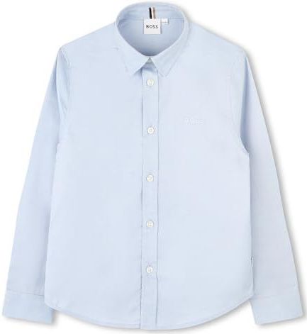 BOSS Kidswear - Overhemd - Oxfordkatoen - Logostiksel