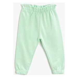 Koton Baby Girl Frilled Taille Jogger Sweatpants Katoen, Pistachio Green (150), 18-24 Maanden