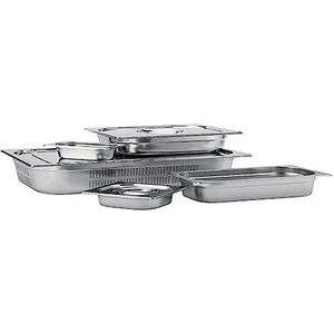 UTOPIA F70037 RVS gastronomen, roestvrij staal geperforeerd, GNU 1/1 pan, 4 cm, diepte (6 stuks)