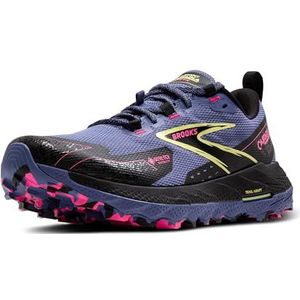 Brooks Cascadia 18 GTX damessneakers, 38,5 EU, grijs, blauw, zwart, roze, 38.5 EU