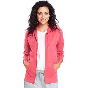 Hanes Vrouwen Jersey met volledige rits Hoodie - roze - XXL