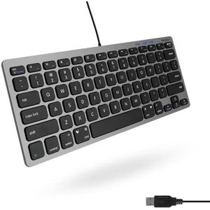 Macally SLIMKEYCSG, compact USB-A Toetsenbord voor Mac, US QWERTY Key Cap Lay-out