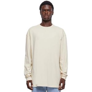 Urban Classics Oversized Open Edge Longsleeve T-shirt voor heren, zand, 5XL