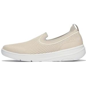 Fitflop Dames Super-Q Knit Slip-ONS Sneaker, Beige, 3 UK, Beige, 3