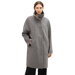 TOM TAILOR Damesmantel met opstaande kraag, 33761 - donkergrijs melange, L