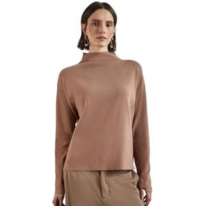 Street One Basic fijn gebreide trui voor dames, Rich Mocha Mel., 34