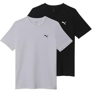 PUMA - ESS LOGO TEE - T-shirt - Puma white-puma black - Multipack van 2