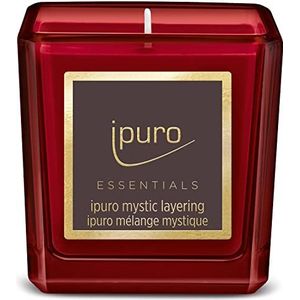 ipuro - Decoratieve Ipuro mystic layering geurkaars - sensueel en puristisch in glas - intens met zoete orchidee noten - stijlvolle kaars, warm, vanille, citrisch, 125 g