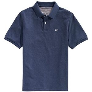 Vineyard Vines Edgartown Pique Poloshirt voor heren, Deep Bay, XS
