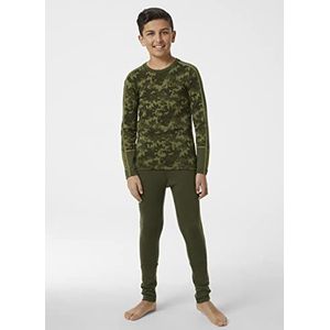 Helly Hansen - JR Graphic Lifa Merino - Set - Groen - Merino Wol - Polypropyleen