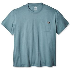 Dickies Heren T-shirt met zware ronde hals, korte mouwen, blauw (smoke blue), 4XL/Lang