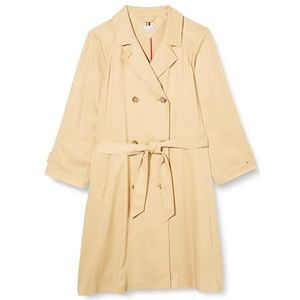 Tommy Hilfiger Vrouwen CRV TENCEL BLEND FLUID TRENCH oogst tarwe 54, Oogst tarwe, 54