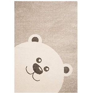 Zala Living Kindertapijt jongens en meisjes speeltapijt, motief tapijt Teddy Bear Toby, zachte pool, onderhoudsvriendelijk, kinderkamer, woonkamer, slaapkamer - crème beige, 120x170 cm