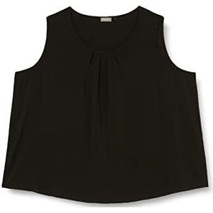Samoon Dames 260040-21120 blouse, zwart, 56, zwart, 56 NL
