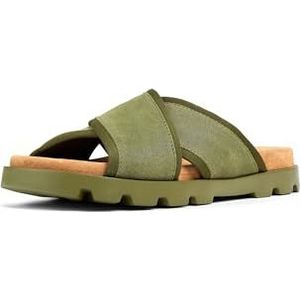 CAMPER Heren Brutus sandaal K100958 Slide, groen 002, 45 EU, Groen 002, 45 EU