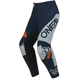 O'NEAL Element Pants Shocker V.23, MTB-Enduro MX, comfortabele losse pasvorm voor maximale bewegingsvrijheid, mouwloze broekspijpen, voor volwassenen, blauw/oranje, 54 NL