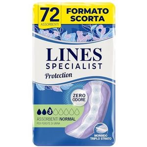 Lines Specialist Beschermende inzetstukken voor lichte incontinentie, extra karton, 72 stuks