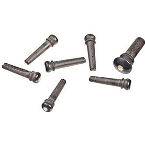 Planet Waves PWSP2 7 ebbenhouten brugpins + 1 ebbenhouten eindpin met abalone inlay