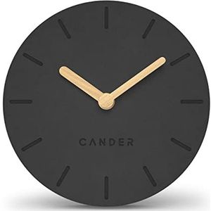 Cander - MNU 2612 S - Tafelklok - Grijs - MDF - Geruisloos Uurwerk