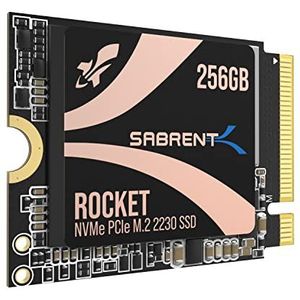 SABRENT 2230 M.2 NVMe Gen 4 256 GB interne SSD 4750MB/s lezen, PCIe 4.0 X4, interne solid-state drive, compatibel met Steam Deck, Surface Pro, PC's, NUC's en notebooks [SB-2130-256]