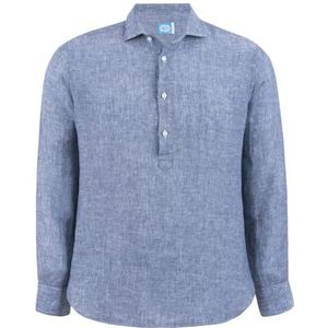 Panareha Heren Linnen Popover Shirt Biarritz Grijs (S), Grijs, S