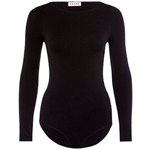 FALKE Dames Body Fine Cotton Crew Neck W BO Katoen Lichaam met lange mouwen 1 Stuk, Zwart (Black 3009), L 44-46