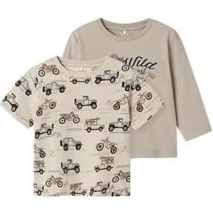 NAME IT - NMMHAKO - T-shirt - Beige - 2 Pack