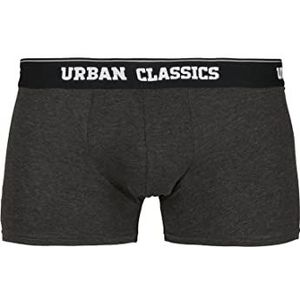 Urban Classics Heren onderbroeken multi-pack heren boxer shorts ondergoed, zwart/charcoal, XL
