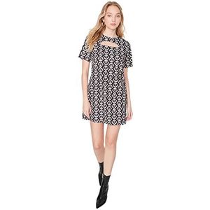 Trendyol - Zwarte Jurk - Geweven - Normale Pasvorm - 97% Polyester, 3% Elastaan