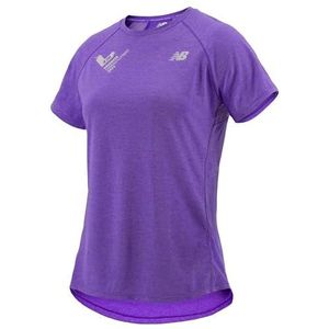 New Balance Dames T-shirt met korte mouwen Valencia Marathon, Violet