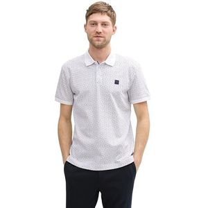 TOM TAILOR Poloshirt voor heren, 37264 - Wit Onregelmatig ontwerp, XXL