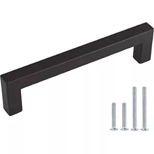 4 stuks meubelgrepen van notenhout, deurgrepen boorgatafstand 96 mm