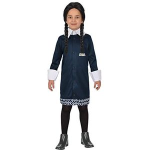 Ciao Wednesday Addams verkleedkostuum voor meisjes, officieel Addams Family (maat 5-7 jaar)