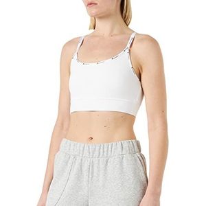 Champion Athletic C-Tech Quick Dry Taped Logo Medium Support Sportbeha voor dames, Wit, S