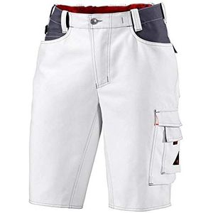 BP Workwear 1792-555-21 Shorts - Elastisch rugpaneel - Ergonomische snit - 65% Polyester, 35% Katoen - Normale pasvorm - Maat: 54n - Kleur: wit/donkergrijs