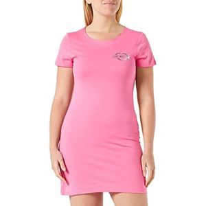 Love Moschino Damesjurk met korte mouwen, A-lijn, fuchsia, 40, fuchsia, 40