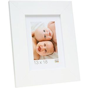 Deknudt Fotolijst, hout, wit, 30 x 30 cm
