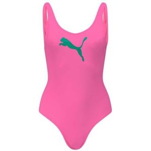 PUMA Zwempak voor dames, 1 stuk, fluor-roze, XS