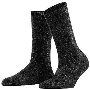 ESPRIT Dames Sokken Glitter Boot W SO Wol Eenkleurig 1 Paar, Zwart (Black/Silver 3103), 35-38
