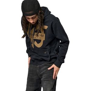 Kaporal, Sweatshirt voor heren, regular fit, lange mouwen, capuchon, model Rix, kleur zwart, maat S, Zwart, S