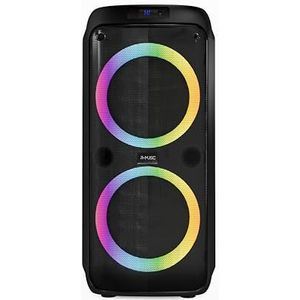 R-Music Party Boost M - High Power luidspreker - Bluetooth 5.3, 11 uur batterijduur, RGB, karaoke-modus, bekabelde microfoon, geïntegreerde handgreep, equalizer