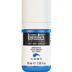 Liquitex 1959164 Professional Acrylfarbe Soft Body - Künstlerfarbe in cremiger deckender Konsistenz, hohe Pigmentierung, lichtecht & alterungsbeständig, 59ml Flasche - Cölinblau