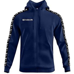 Givova BA10-0004-M Sweatshirt met volledige ritssluiting, blauw, M