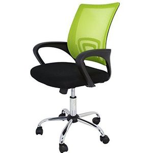 La Chaise Spola Ribadeo bureaustoel zonder hoofdsteun, polyester en rooster, groen, 61 x 58 x 89 cm