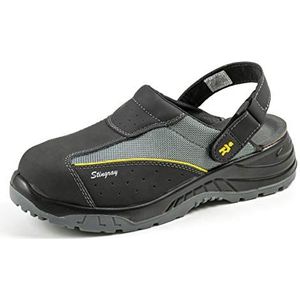 Euroroutier Stingray Black Leather, Clogs Safety Shoes Certified (Gemiddeld, numeric_44)