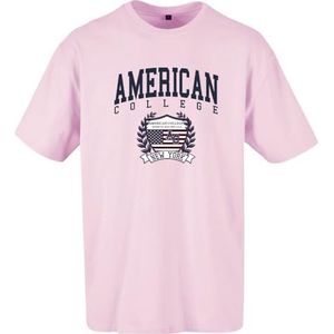 T-shirt American College korte mouwen roze dames maat XXL model AC3 100% katoen, Roze, XXL