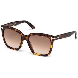 Tom Ford Unisex volwassenen FT0502 52F 55 zonnebril, bruin (Avana Scura/Marrone Grad)