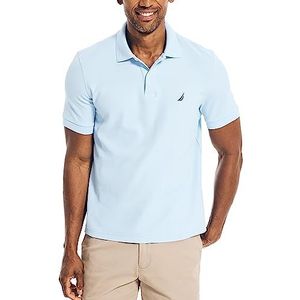 Nautica Solid Anchor Deck Classic Fit Polo voor heren, Middag Blauw, M