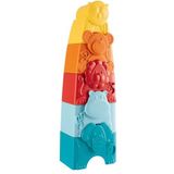 Chicco Eco+ Dierentoren, Stapelbare Toren en Stapelvormen, 5 gekleurde stapelbare vormen, Gerecycled Plastic, Ontwikkelt Logica en Handvaardigheid, Made in Italy, Educatieve Spellen, 9-36 Maanden
